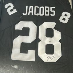 authentic signed josh jacobs jersey