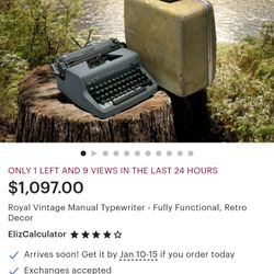 Royal Vintage Manual Typewriter Fully Functional 