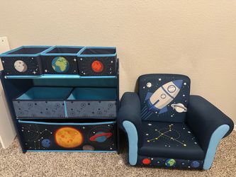 Space Toy Box & Toddler Couch