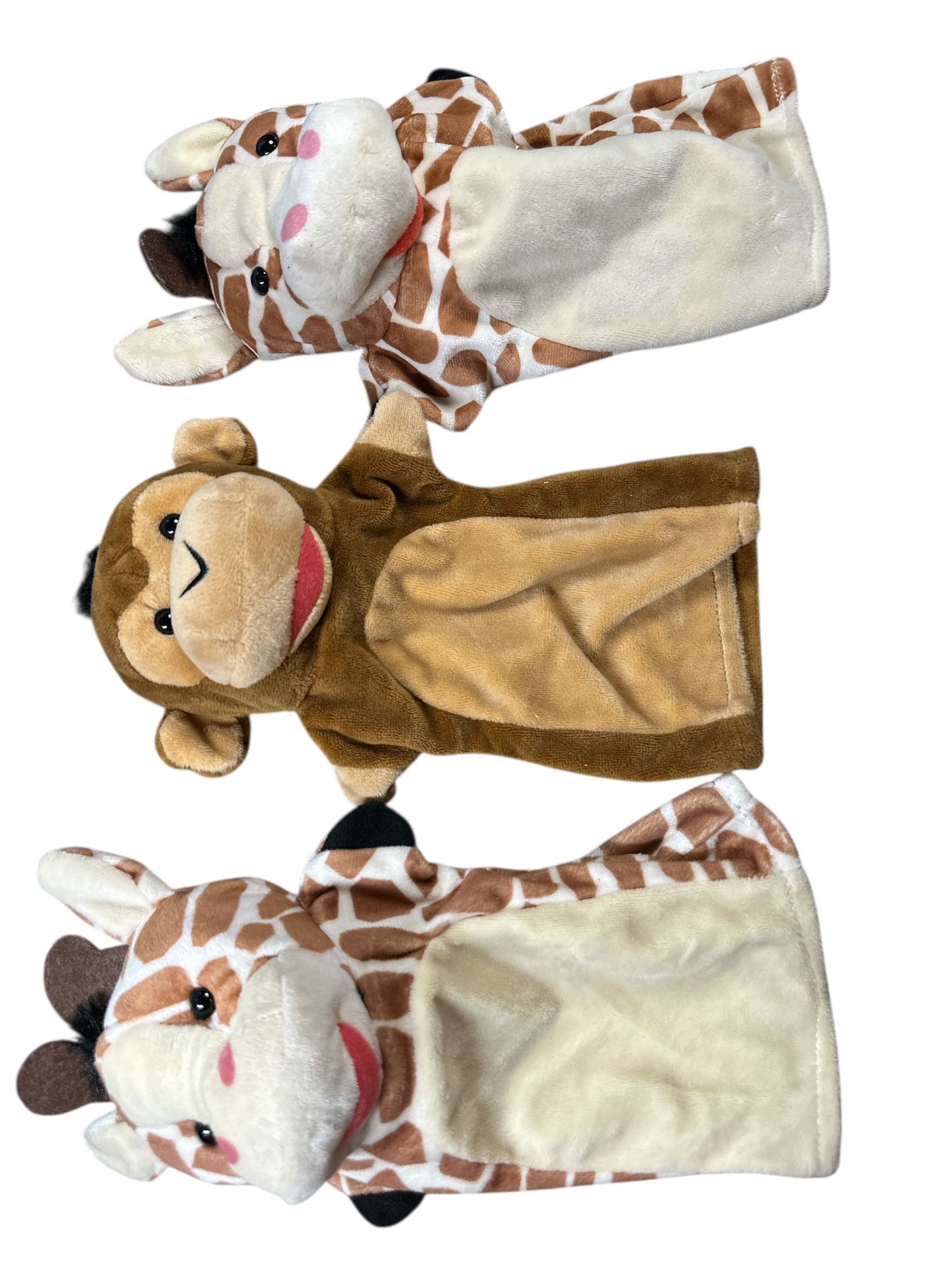 3 years Plush 8” hand puppets Melissa & Doug Giraffe and Monkey Hand Puppet Plush. T-411