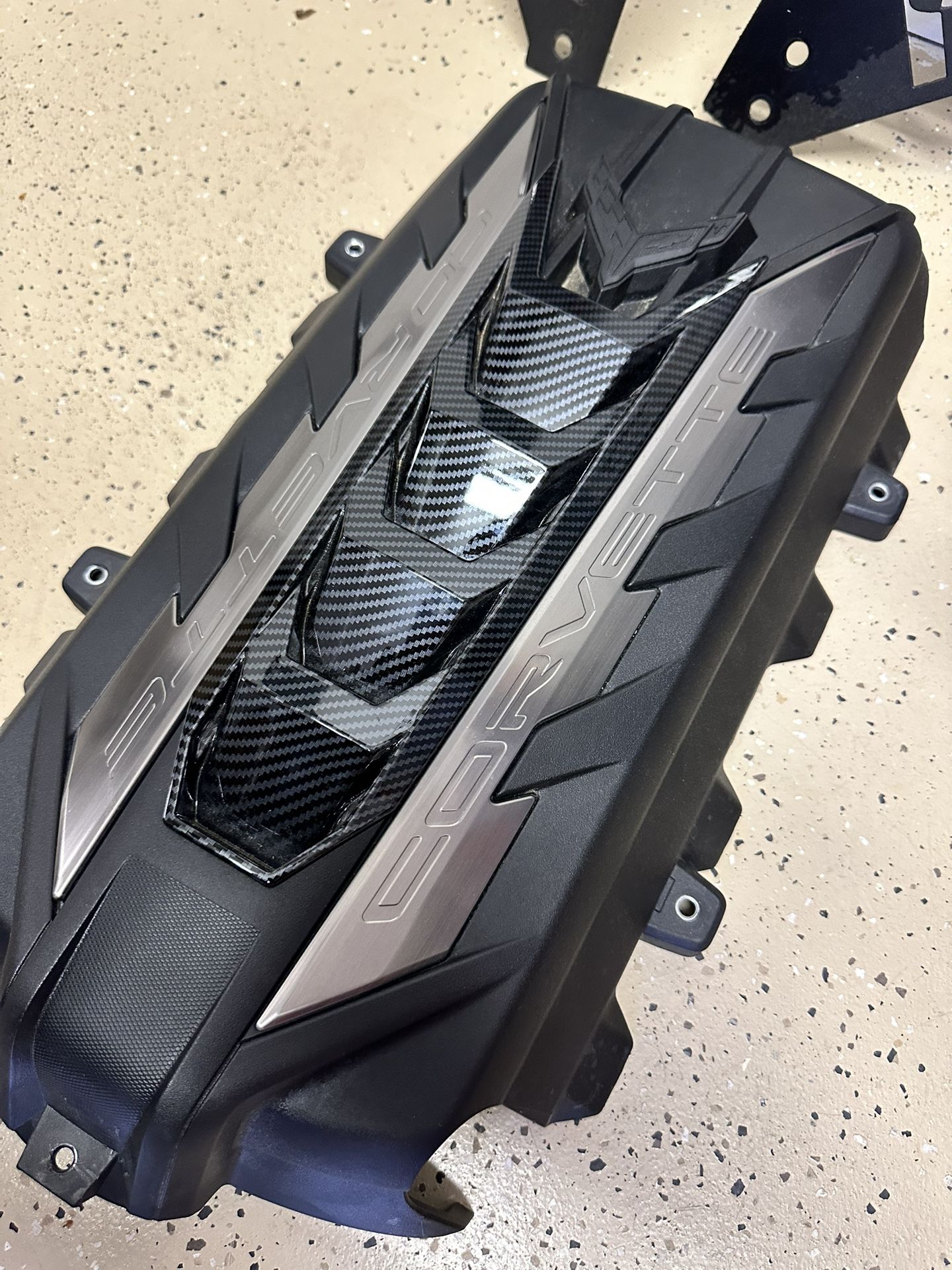 C8 Stock Engine Cover With Carbon Fiber Center