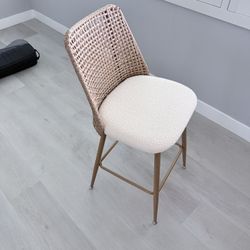 Rattan Back Barstools (Set Of 3)