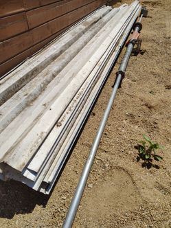 (7) 12' x 3' CORRUGATED METAL ROOFING PANELS ANIMAL CORRAL SHED OUTDOOR COVER PATIO ALUMINUM