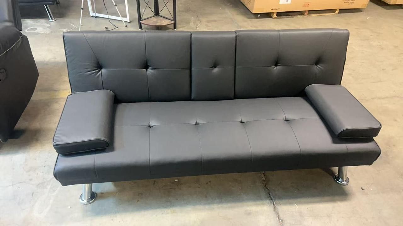 Brand New Black Futon Sofa