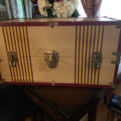 Antique Doll Trunk With Handle