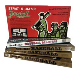5 Vintage Baseball Game Boxes Strat-O-Matic 1