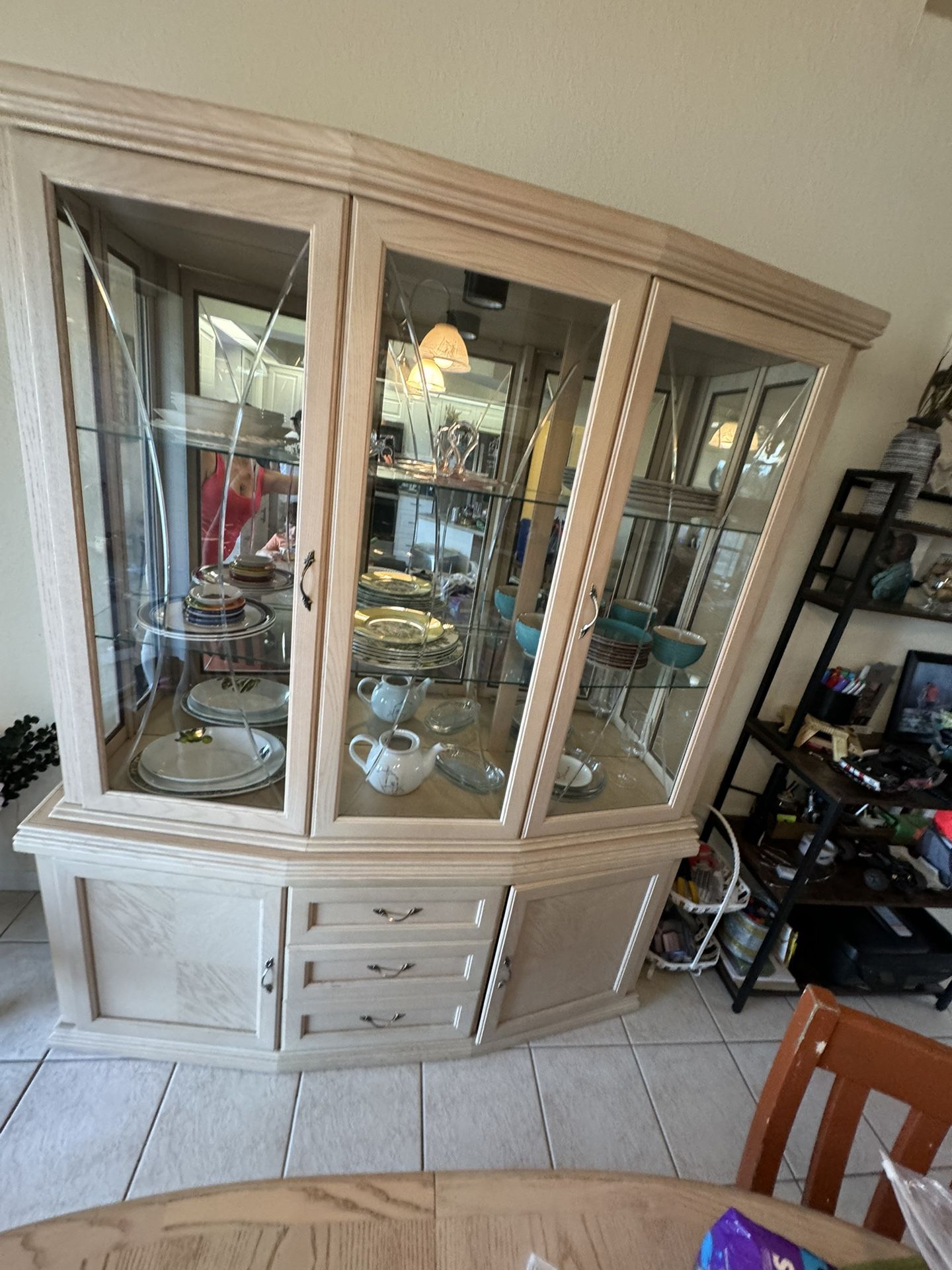 Vintage China cabinet- Must Go ASAP