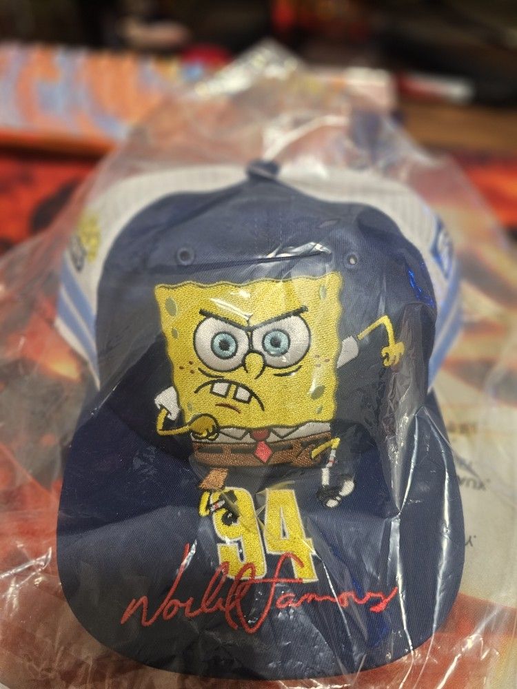 NWT Supreme Jeff Hamilton Spongebob Racing Mesh Trucker Hat Black SS25 AUTHENTIC