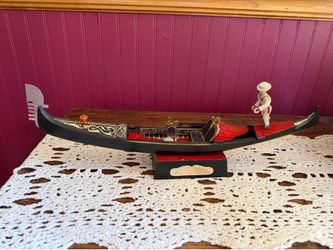 Vintage Wooden Venetian Gondola