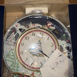 Vintage Seiko Melodies in Motion Christmas Musical Wall Clock with Santa Sleigh Reindeer