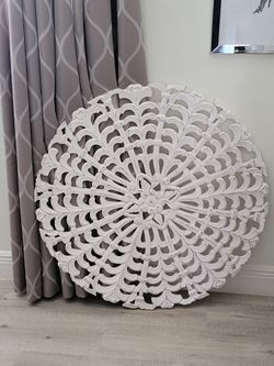 Cuadro En Madera Blaco Mide 35 X 35 Pulgadas 