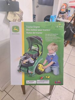Brand New!! John Deere Service Tractor Engine Farm Vehicle Toy/Kids/Play w/ Lights/Sounds