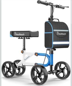 Comfortable, stable knee walker with dual brakes and easy maneuverability for foot, ankle, or lower leg injuries. Check it out now!