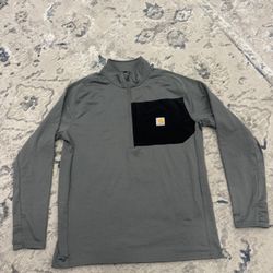 CARHARTT FORCE RELAXED FIT MOCK NECK HALF ZIP Size M