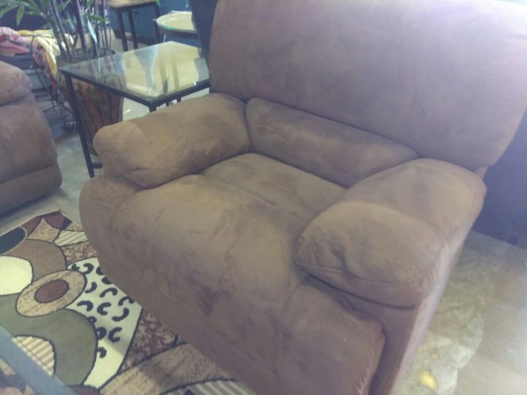 Pakage deal 3 pcs clot brown electric living room set