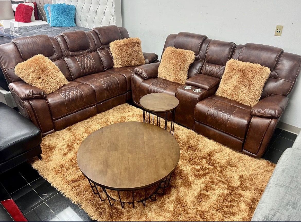 NEW COMFY RECLINING SOFA LOVESEAT SET ON SALE NOW ONLY $999! 🤩 NO CREDIT NEEDED FINANCE AVAILABLE ☎️💰 SAME DAY DELIVERY 🚚
