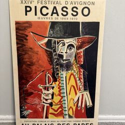 Pablo PICASSO Palais Des Papes, 1970 RARE Lithograph, Cubism Multicolor