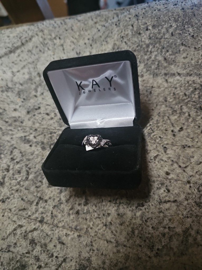 Black Diamond Engagement Ring
