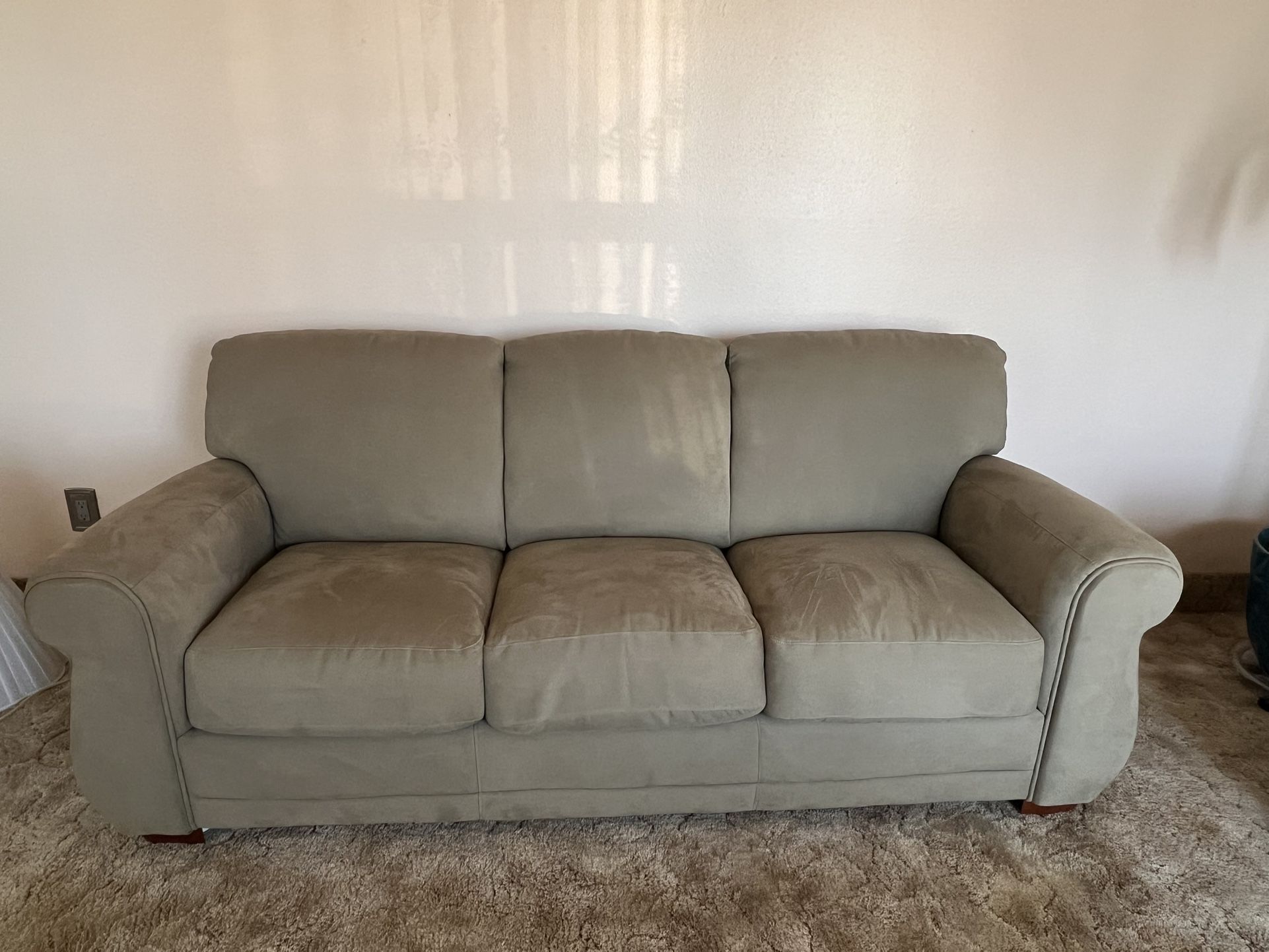 Sage Green Microsuede 4 Piece Couch Set