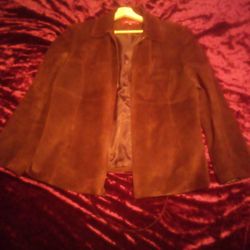 Rare Vintage Suede Anna Klein Unisex Jacket 