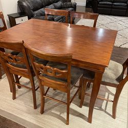 Counter Height Dining Table and 6 Chairs