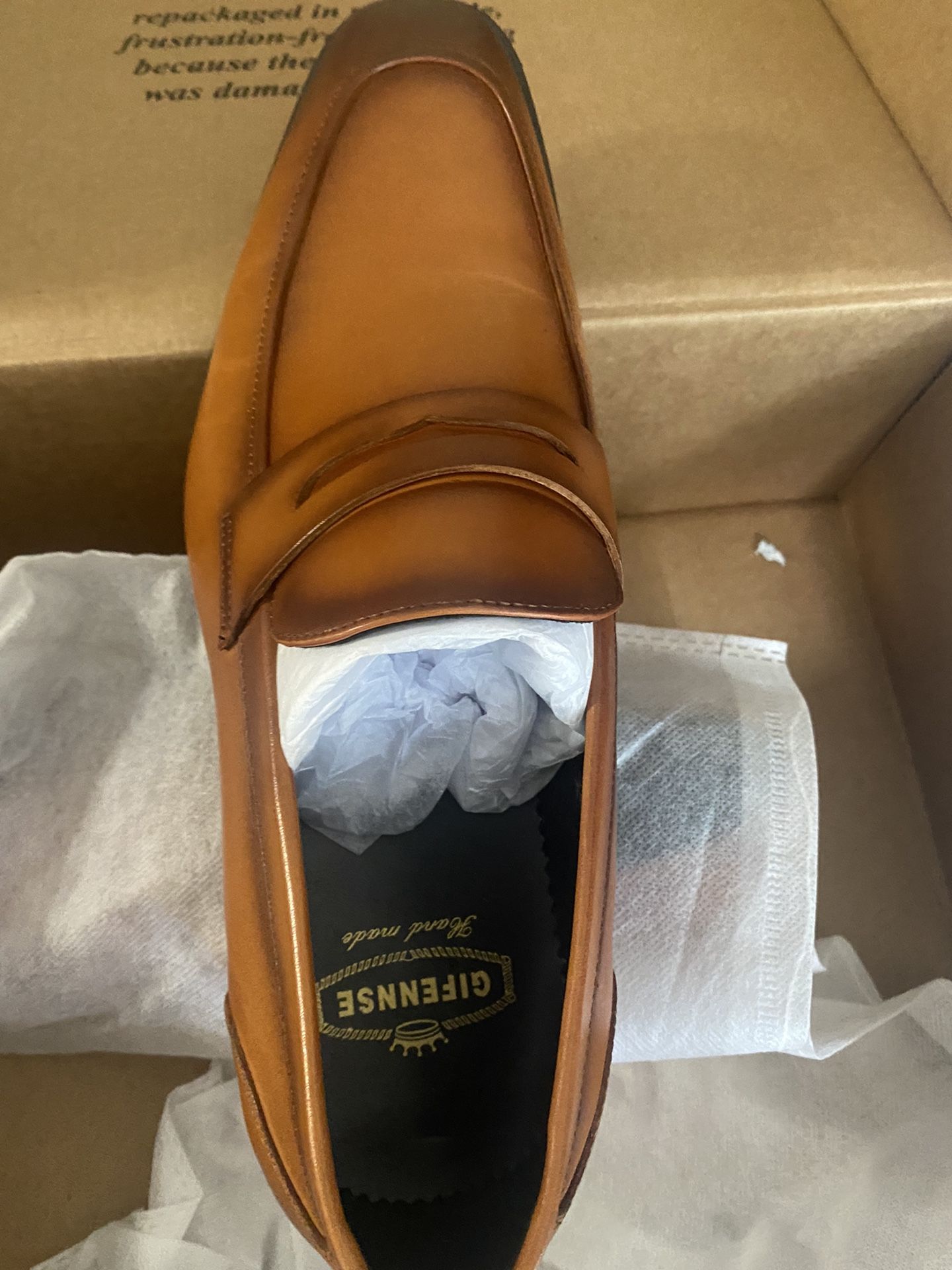 GIFENNSE Men's Dress Shoes Slip-On Loafers Formal Leather Shoes for Men