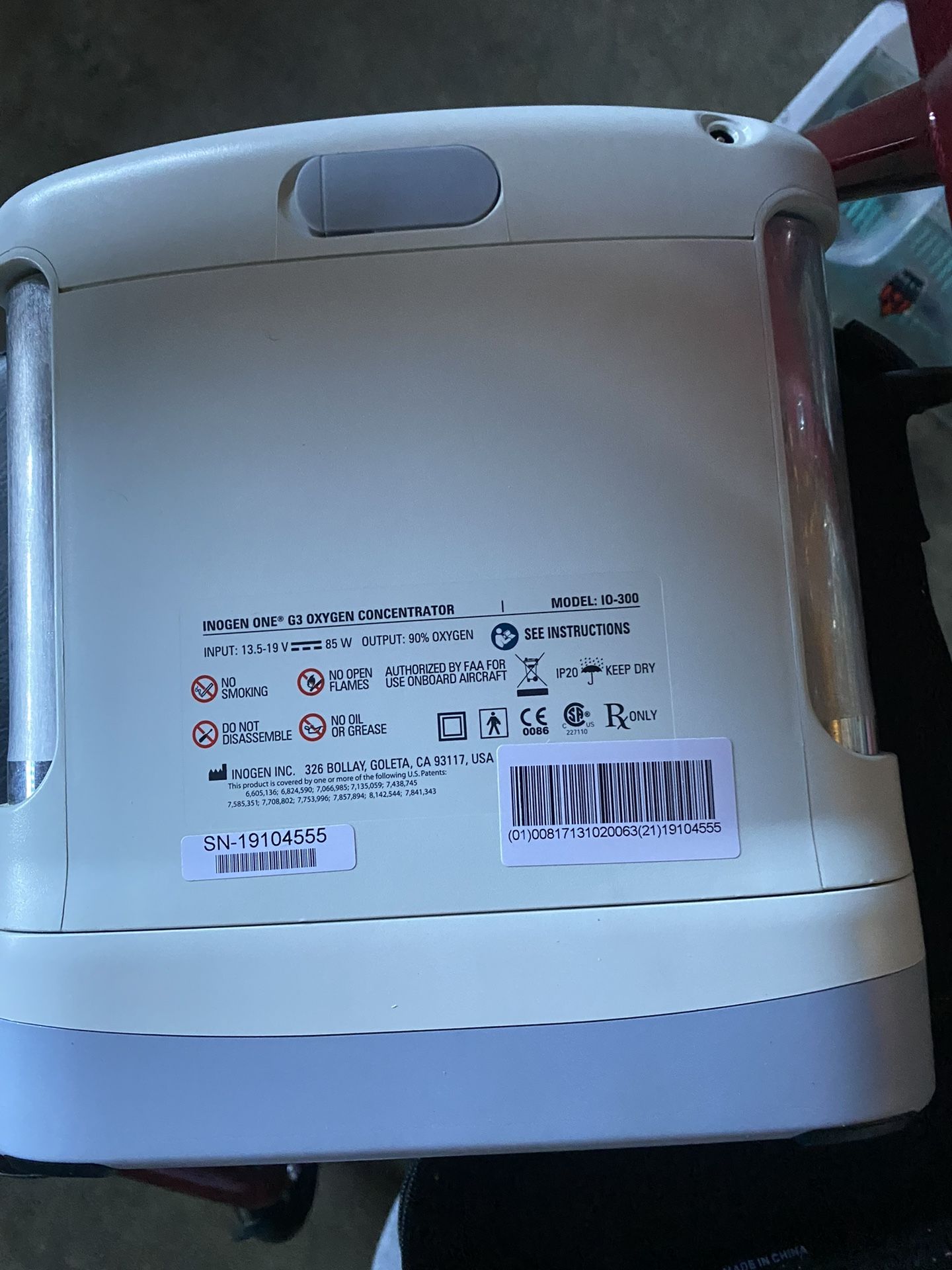 Inogen G 3-100 Concentrator