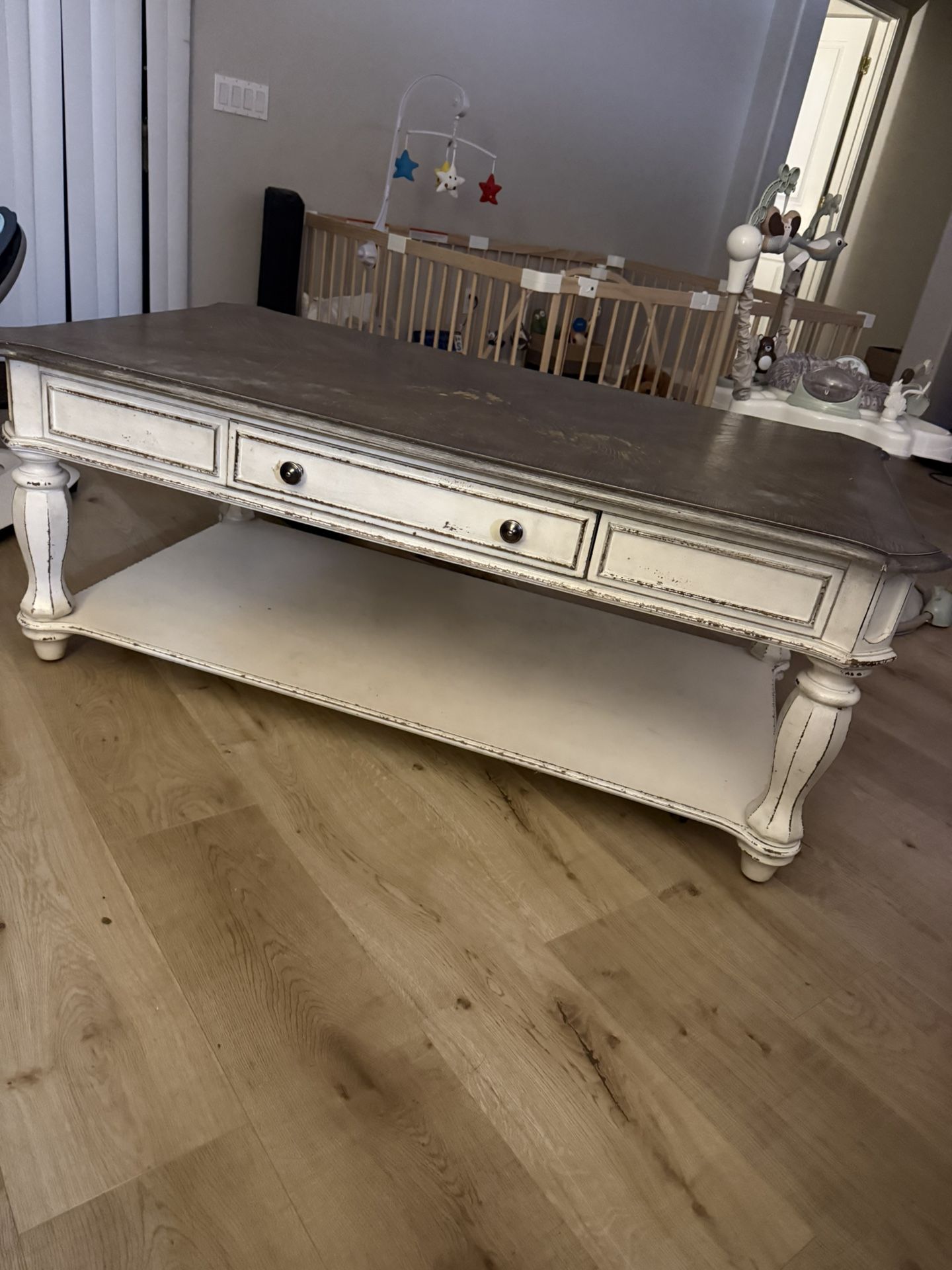 Rustic Coffee Table With Storage Drawer