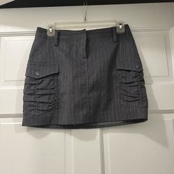 BCBGirls pinstripe mini skirt in brown, size 2