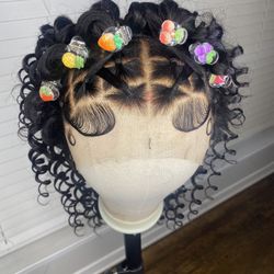 20 Inch Frontal Wig  With Wand Curls Free Install With Wig Purchase 