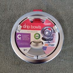 Drip Bowls 2 Pack Range Kleen Heavy Duty Energy Saver Chrome Style C