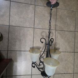 Westwood 3-Light Oil Rubbed Bronze Chandelier with Frosted White Glass Shades