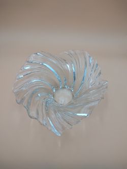 Mikasa Belle Epoque Swirl Wave Crystal Bowl Germany 1980