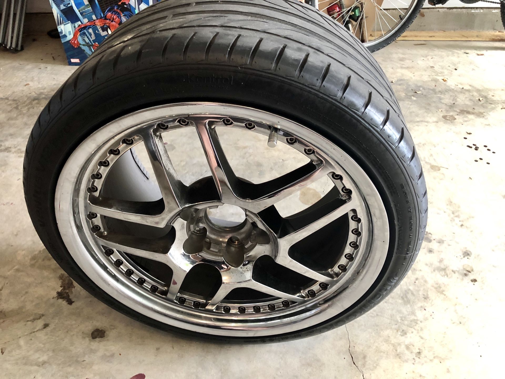 (2) 19” rear Corvette Rims with tires