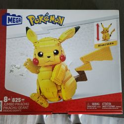 Mega Blocks Pokemon Pikachu 825pc Brand New Never Opened $25