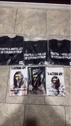 Bapes shirts and cough syrup