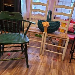 3 Chairs And Basket 27.00 