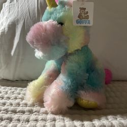 Pastel Rainbow Unicorn Plush Toy 