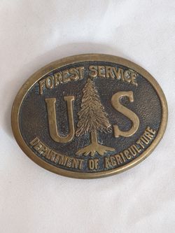 Us forest top service belt buckle