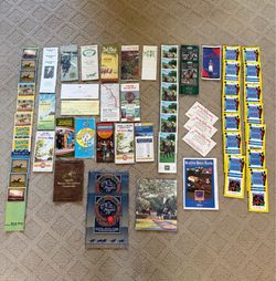 Vintage Santa Anita Race Programs, Maps & Tobacco Pouch