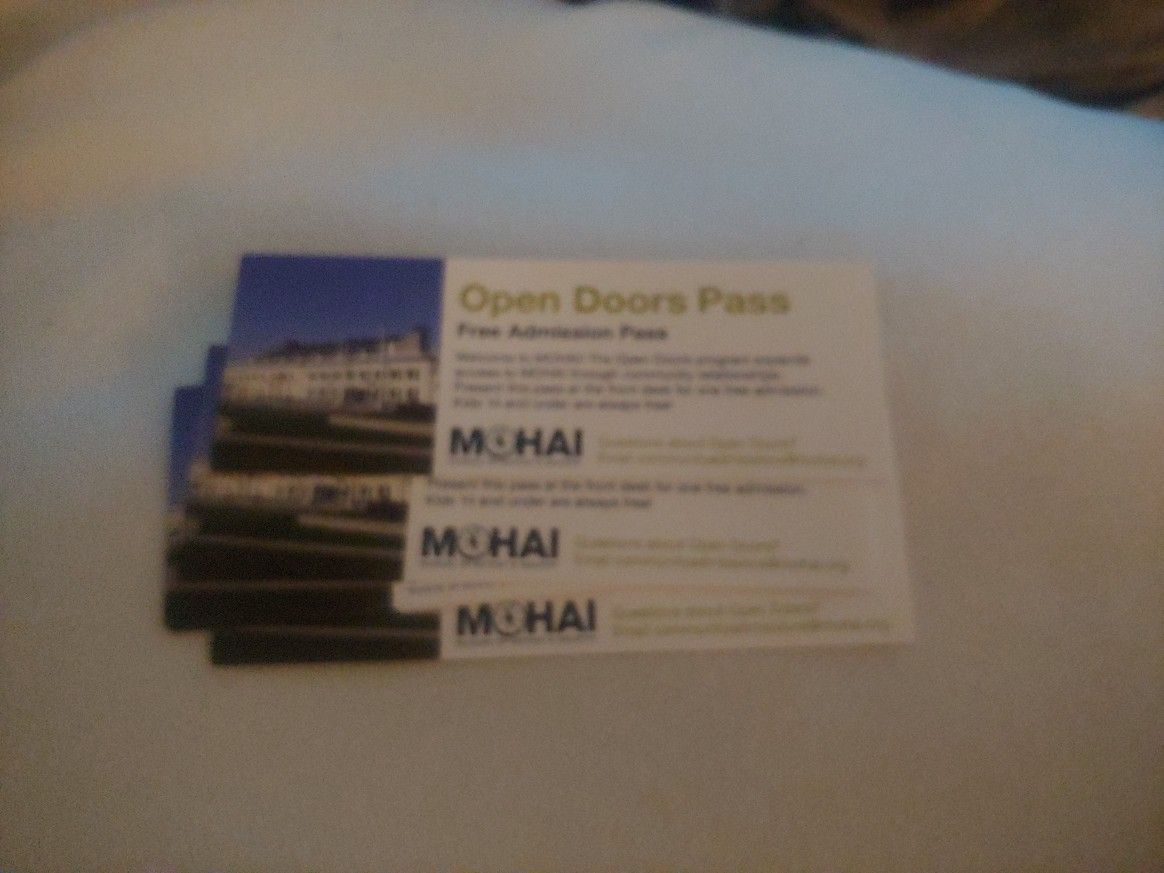 MOHAI SEATTLE TICKETS!!!!!!!GOOD UNTIL 6/30/26!!!!