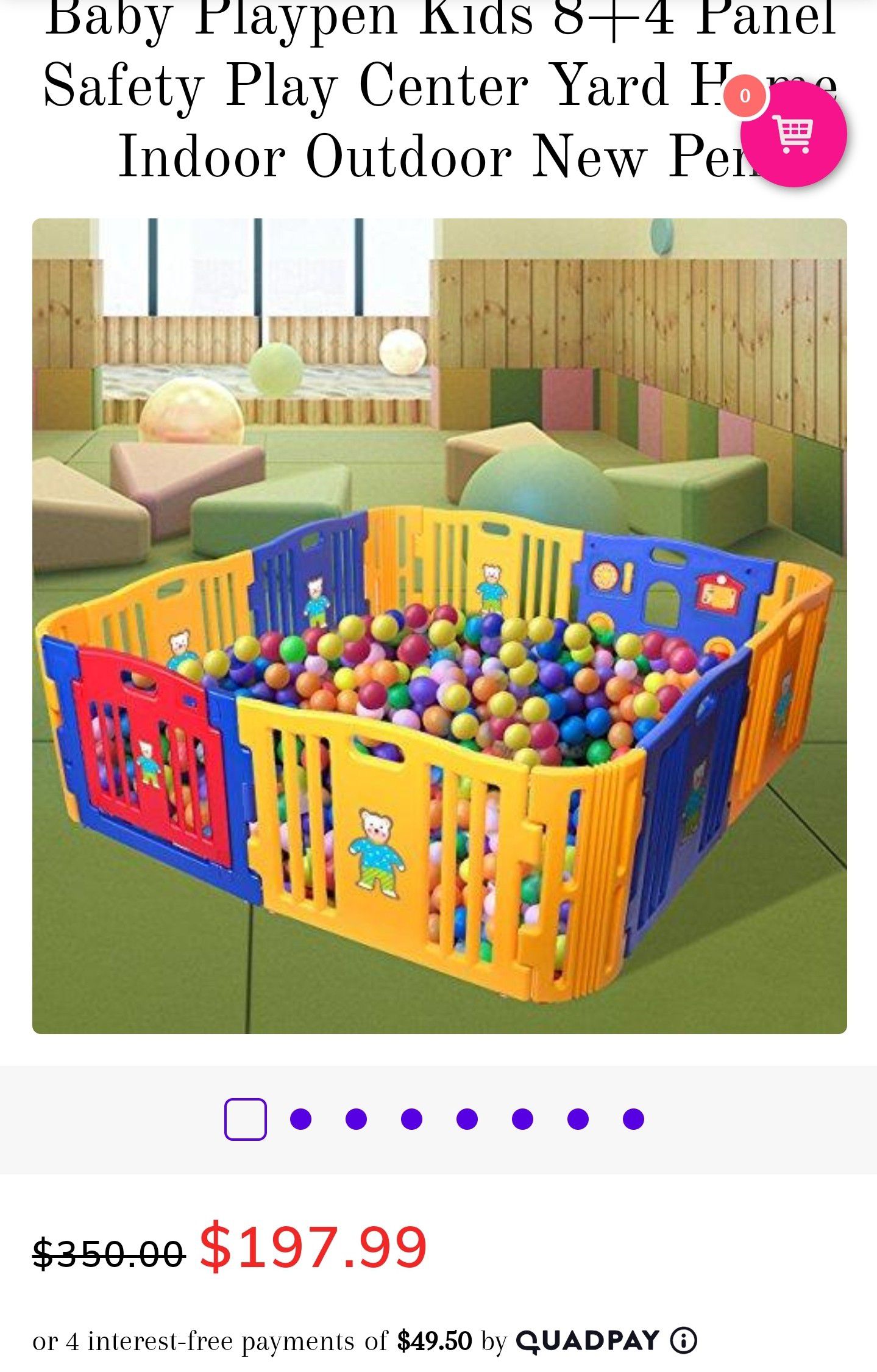 Baby Playpen panel safety play center yard