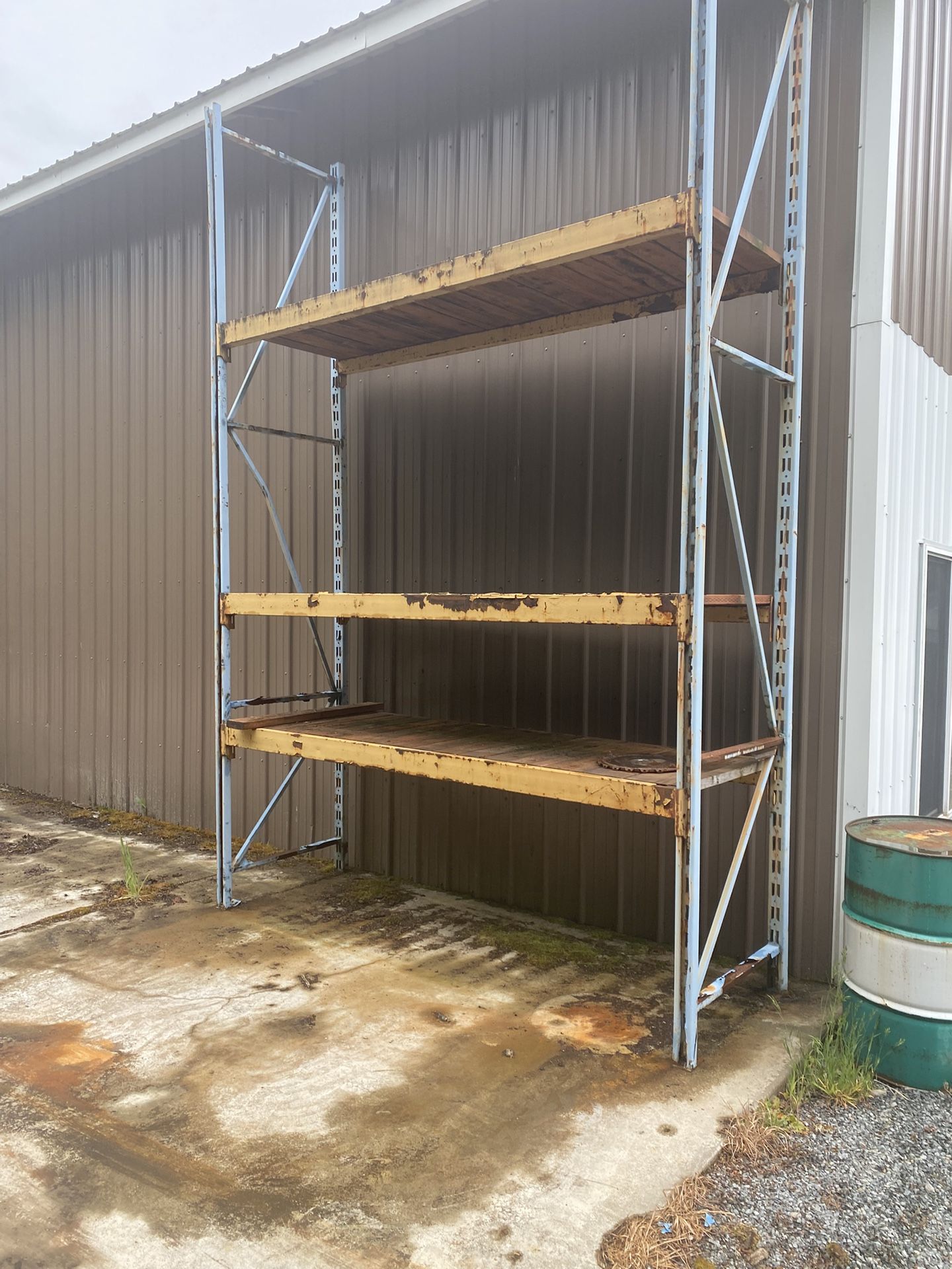 14’ Rusty Steel Storage Racks