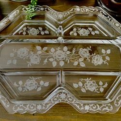 Fostoria Depression Glass Relish Tray 