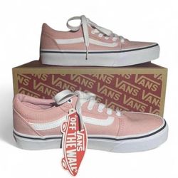 BRAND NEW!! size 3 kids pink and white vans