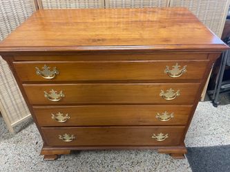 Vtg Wood Chest Dresser 39” W x 34.5“ H circular dowel joints 🚚 extra