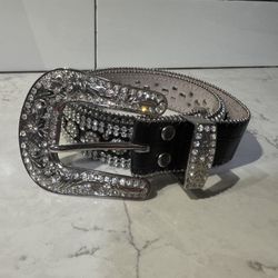 BLAZIN ROXX BLACK TOOLED CONCHO BELT