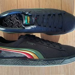 Men’s Shoes Suede Hemp Embroidery Rasta Color Shoes Brand New Size 12 Very Cool  Kicks
