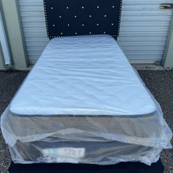 Twin Size Bed, Mattress And Box New 299$