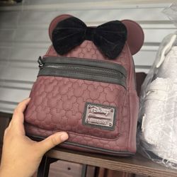 Burgundy Minnie Mouse Loungefly 
